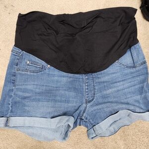 Liverpool Denim Maternity Shorts